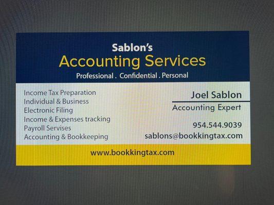 Business Card info.