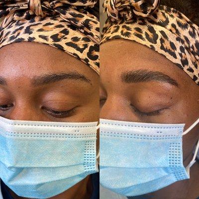 Brow Lamination Treatment with wax and tint