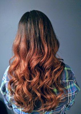 Kaley did an AMAZING job at the ombre that I was wanting!