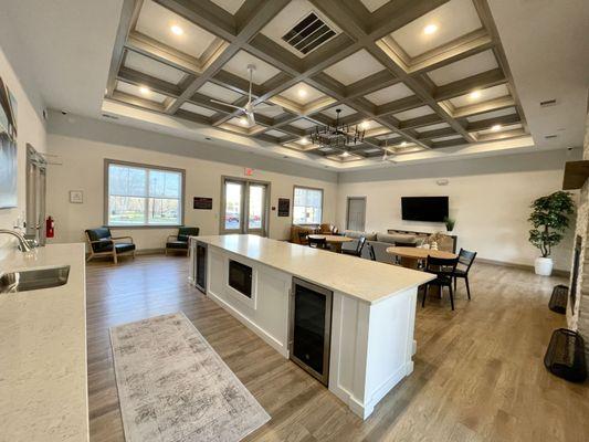 Large, elegant clubhouse with entertainment kitchen