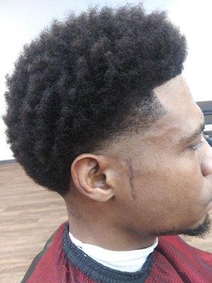 Temple fade sponged