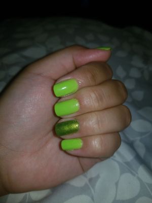 Neon Green Nails