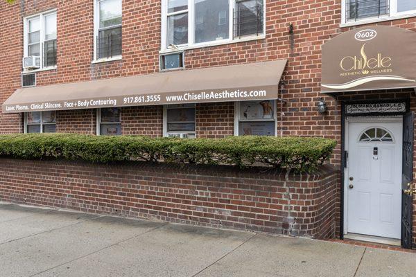 Easy street access to our aesthetic suite, located in Bay Ridge, Brooklyn, at 9602 4th ave, towards the corner of 97th Street