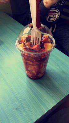 Mangazo - mango with chile and chamoy