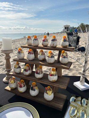 Individual fruit cup parfaits