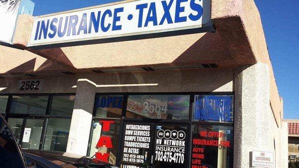 Welcome to our Lopez Taxes & Official DMV Registered Services. Right behind the Marianas Super market. On Valley View and Sahara.