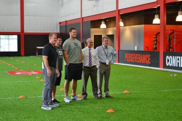 Dr. Bramhall and Dr. Solcher with D1 Co-owners Luke Joeckel and Randy Bullock.