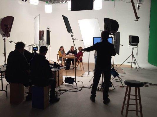 The mighty Flip2Media Stage is a great option for shooting national television spots.