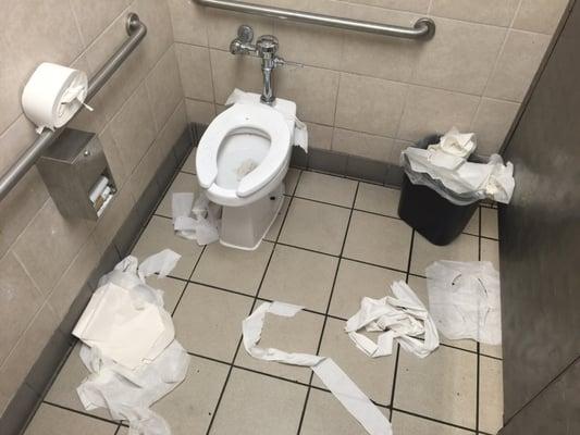 How can you use a restroom that this disgusting ?