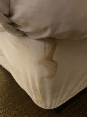 Stains all over the bed skirt