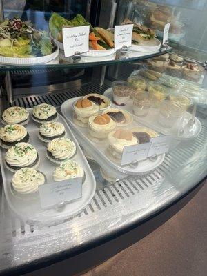 Cupcakes and salads