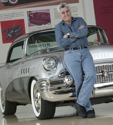 Photo shoot with Jay Leno in Leno's garage.