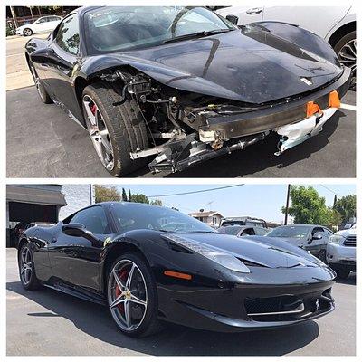 2015 Ferrari 458 after and before