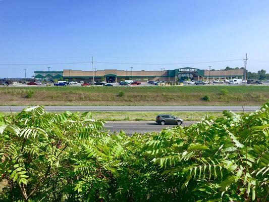 Can see Menards from trail.   8/18/18