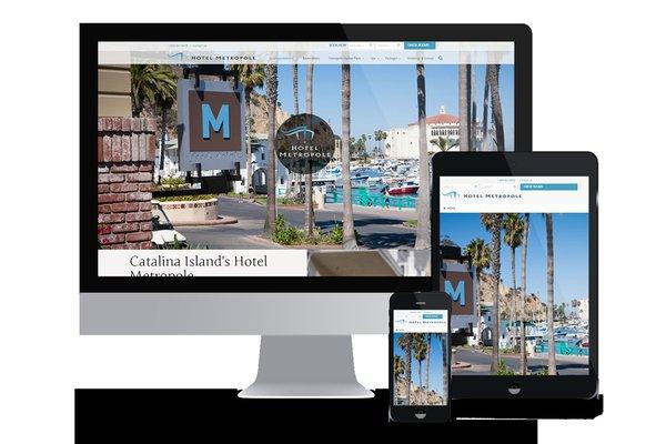 New website design for Hotel Metropole on Catalina Island