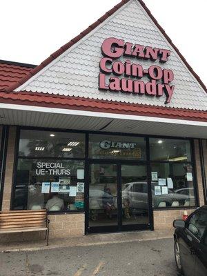 Front entrance of laundromat