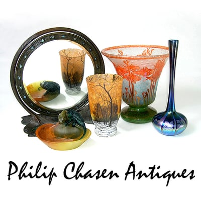 American and French Art Nouveau and Art Deco glass