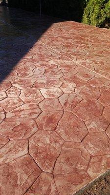 Colored Random Stone Stamp Patio