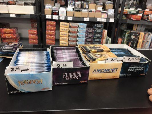 Magic cards at $2.99 per pack (08/06/17)