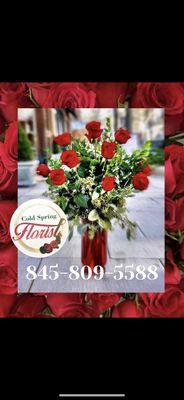 Long stem Valentine's Day roses by cold spring florist!