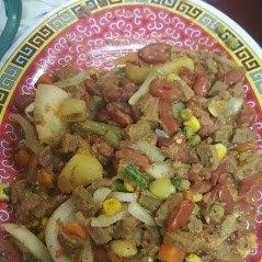 Fresh Goat Meat With Vegetables