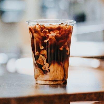 Our signature house cold brew with vanilla caramel cream!