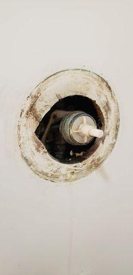 Repair of leaking in the shower by replacing the stem and trim.