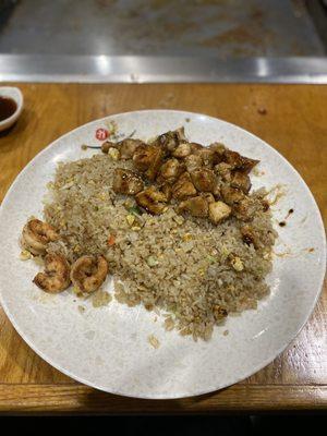 Hibachi chicken and fried rice