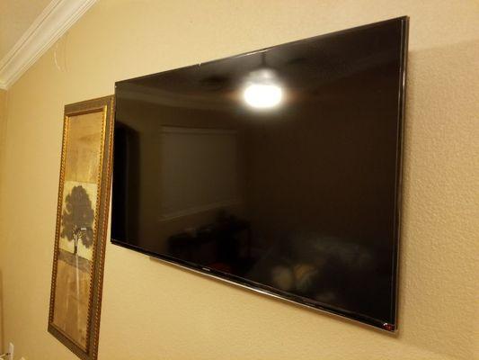 Customer Provided Samsung TV mounted