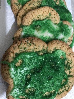 Shamrock cookies for St. Patrick's Day!