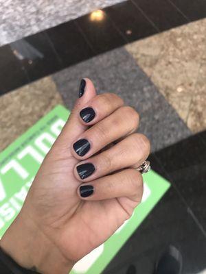 Love this deep blue mani by Jessica!