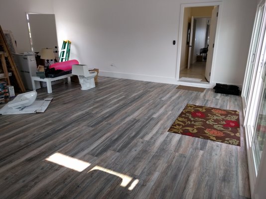 Interior flooring for garage conversion