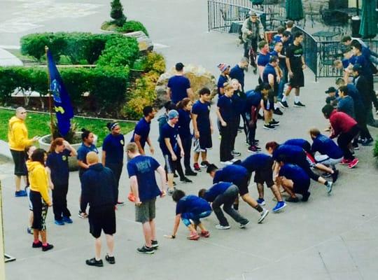 The Navy's newest recruits doing pre-boot camp PT while in the Delayed Entry Program - 12-10-15.