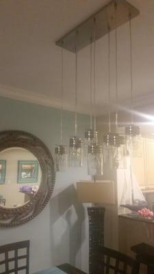 Dining room fixture installed today