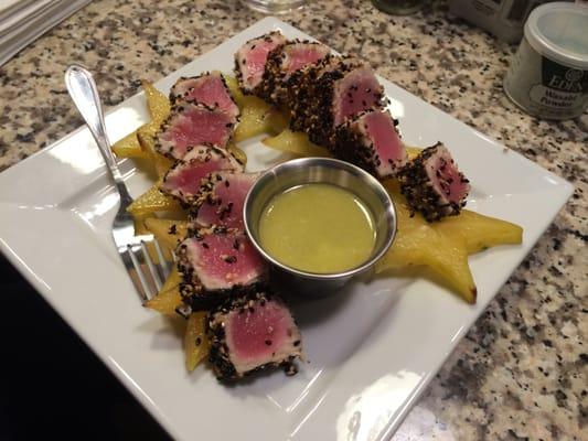 Sesame-Seared Ahi Tuna with Wasabi Citrus Aioli