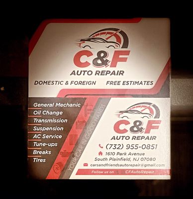 C&F AUTO REPAIR INFORMATION