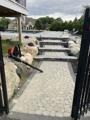 Stairs to pool