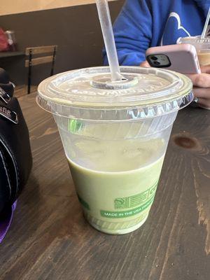 I wish I would've took a picture when I got this iced lavender cream matcha