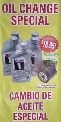 Oil Change Special!