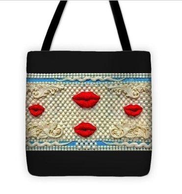 Tote_"Kissing Lips" 
 $35
 Popular & Lovely.