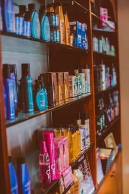 We are a Redken Elite salon, so we carry both Redken and Pureology products.