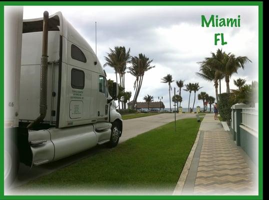 Delivering a long distance shipment in Miami Florida!