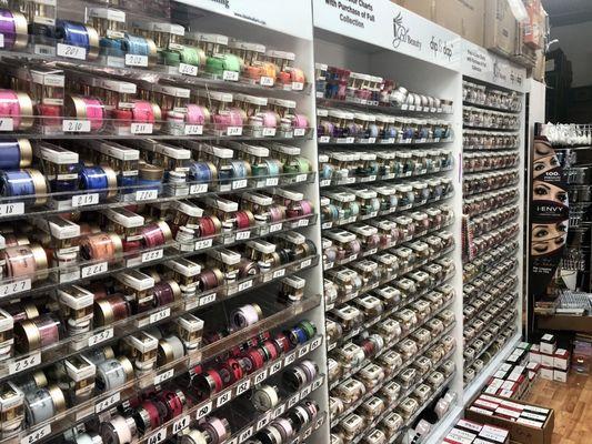 Rows and rows of nail polish!