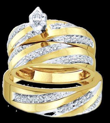 Large selection of diamond jewelry especially three piece wedding sets, stop by to see our latest collections.