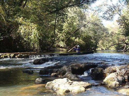 Route on the third drop (short run) - stay river right and be prepared to draw left to keep from smacking into the fallen tree