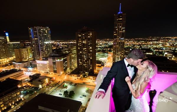 Allison & Jeff at the Clock Tower, Downtown Denver, CO