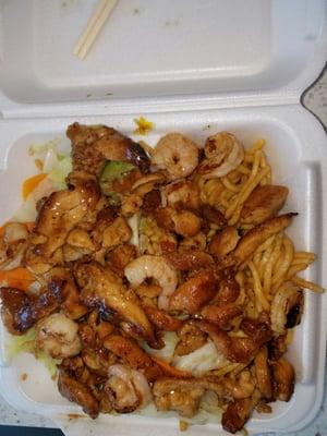 Chicken and shrimp teriyaki