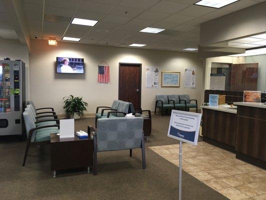 Front desk and waiting room area