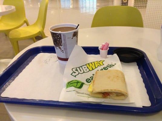 Breakfast at Subway...it's as pathetic as it sounds !