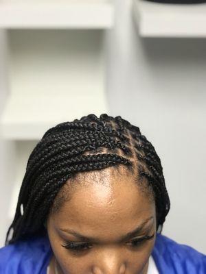 Knotless braids (kindly ignore the unlaid edges)